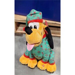 Animated Disney Pluto Christmas Pajamas Plush Singing Dancing Holiday Gemmy Toy
